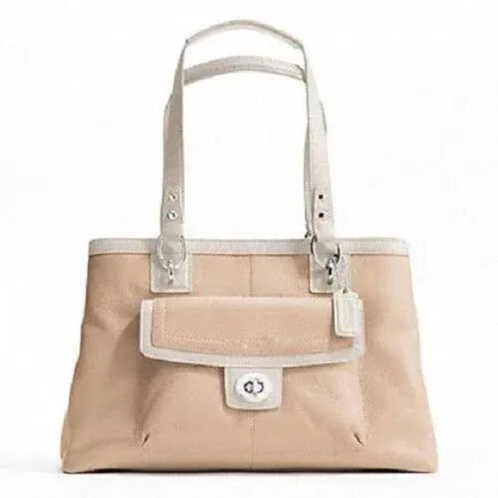Vintage Coach Penelope Pebbled Leather Large Shoulder Bag Tan